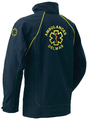 VESTE AMBULANCIER SOFTSHELL NAVY JAUNE DE DOS